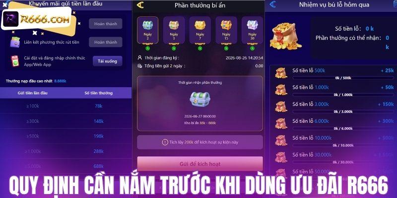 Quy định cần nắm trước khi dùng ưu đãi R666